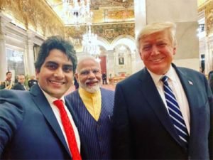 Sudhir Chaudhary selfie with US President and Indian PM