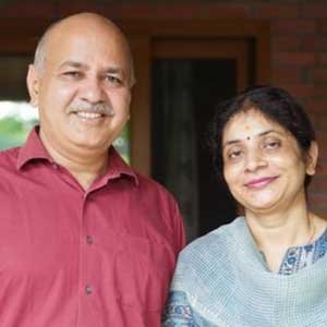 Manish Sisodia with Wife